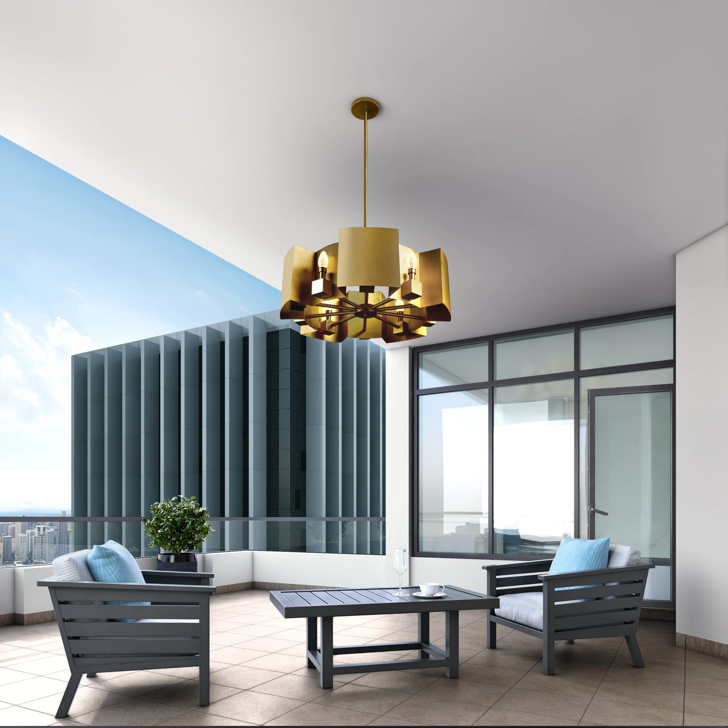 Terra Prima XL Outdoor Chandelier — ELISTERNO OUTDOORS